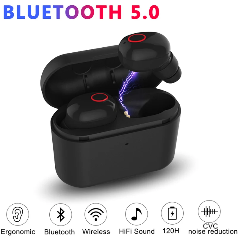 TWS Bluetooth 5.0 Earphones Invisible Wireless Earbuds Gaming Sports In Ear Headsets with Charger Box for iPhone Android
TWS Bluetooth 5.0 Earphones Invisible Wireless Earbuds Gaming Sports In Ear Headsets with Charger Box for iPhone Android
