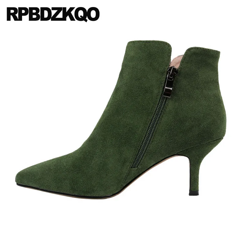shoes stiletto 2018 handmade real leather genuine pointed toe suede winter women ankle boots medium heel green short fur high
shoes stiletto 2018 handmade real leather genuine pointed toe suede winter women ankle boots medium heel green short fur high
