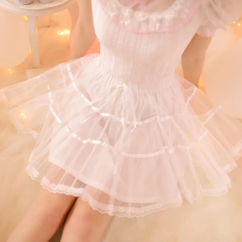 Princess sweet lolita skirts Candy rain new summer skirt Japanese sweet Chiffon Lace gauze skirt Tutu Skirt female C16AB6081 
Princess sweet lolita skirts Candy rain new summer skirt Japanese sweet Chiffon Lace gauze skirt Tutu Skirt female C16AB6081