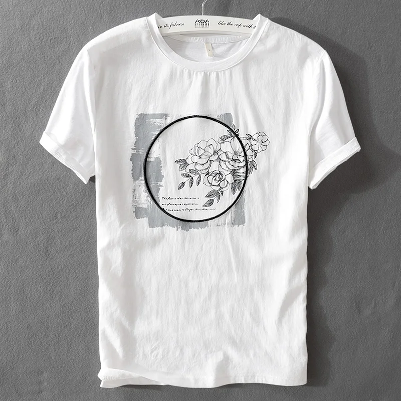 2018 Summer linen tshirt men summer classical round neck t shirt mens embroidery printing t-shirt male loose camisa dropshipping
2018 Summer linen tshirt men summer classical round neck t shirt mens embroidery printing t-shirt male loose camisa dropshipping