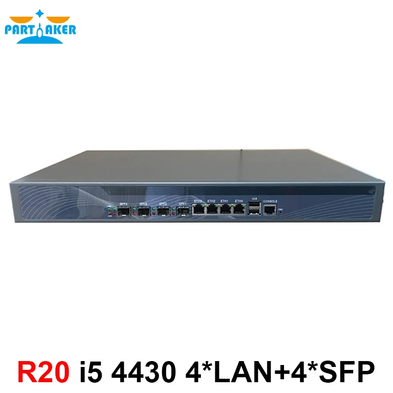 Аппаратное обеспечение брандмауэр 1U сервер с 4 SFP intel i350 * 82574L Gigabit lan Intel Core i5 4430 3 0