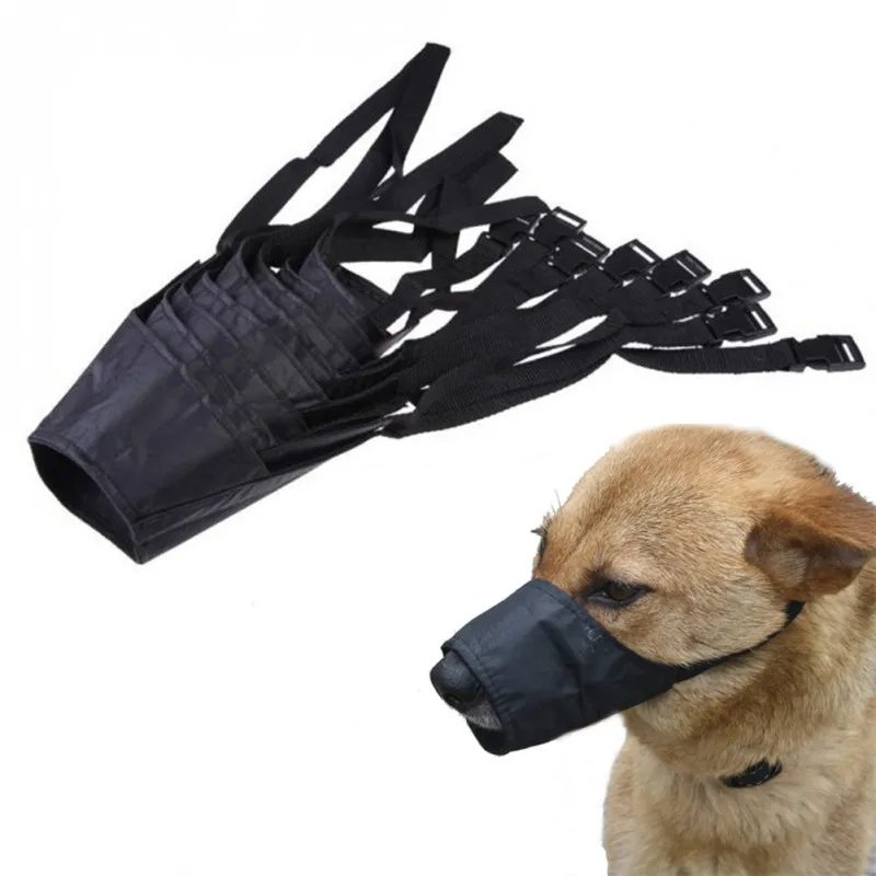 

New Adjustable Mask Bark Bite Soft Mouth Muzzle Grooming Anti Stop Chewing For Small Large Dog Black Pet