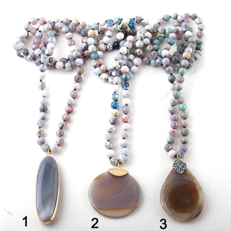 Fashion Jewelry Stones Knotted Drop Stone Pendant Necklaces For Women Ethnic Necklace
Fashion Jewelry Stones Knotted Drop Stone Pendant Necklaces For Women Ethnic Necklace