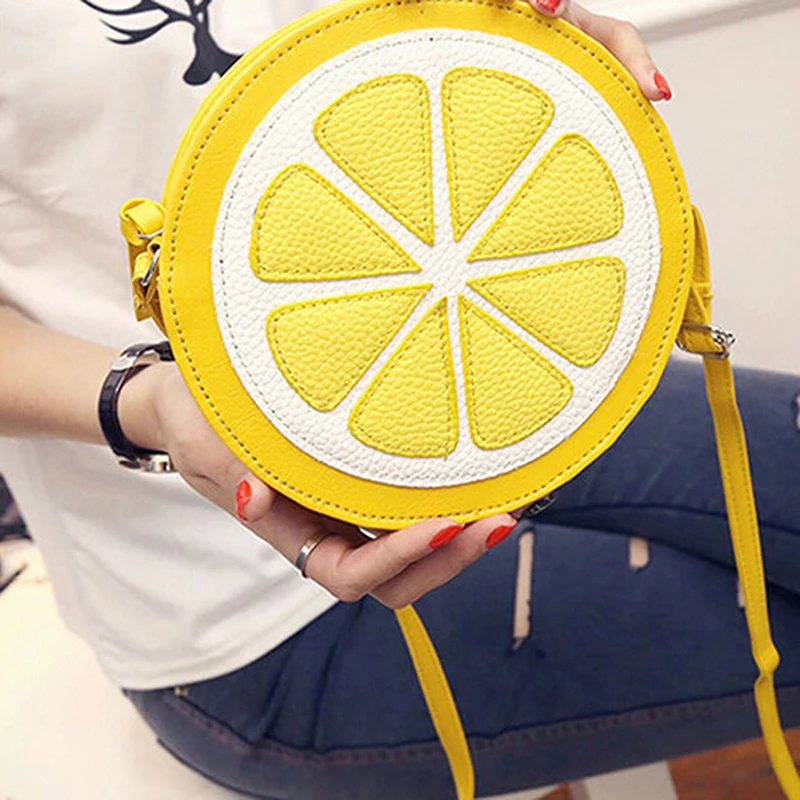 1PCS Cute Design Summer Lemon Shape Small Bag Women Messenger Bags Circular Crossbody Bag
1PCS Cute Design Summer Lemon Shape Small Bag Women Messenger Bags Circular Crossbody Bag