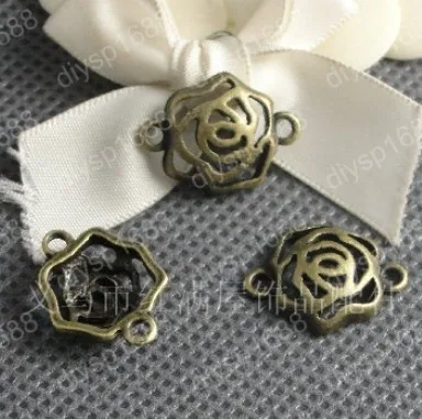 

200pcs/lot alloy bead Antique Bronze Plated 16*14MM flower shape connection Jewelry Findings,Accessories charm,pendant,JJA1476