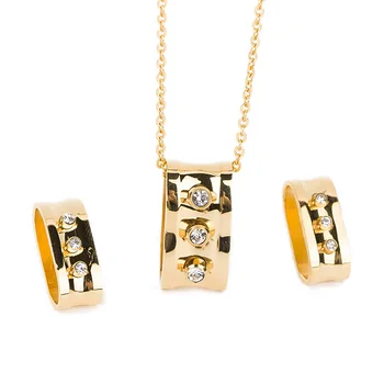 316L Stainless Steel Jewelry Wedding Accessories Gold Earrings Crystal Jewelry Set for Women 
316L Stainless Steel Jewelry Wedding Accessories Gold Earrings Crystal Jewelry Set for Women