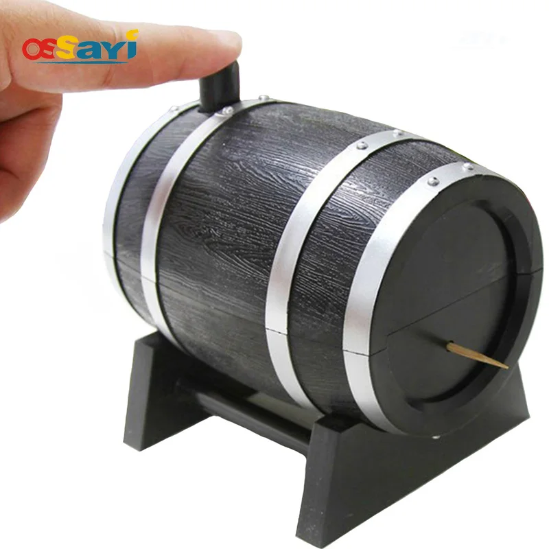Wine Barrel Plastic Automatic Toothpick Box Container Dispenser Holder Popular New European Style Creative |