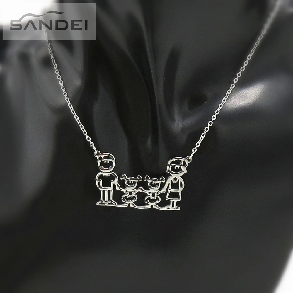 SANDEI Jewelry stainless steel necklace for daughters families dad father mother kids Children Girls Pendant Choker necklaces
SANDEI Jewelry stainless steel necklace for daughters families dad father mother kids Children Girls Pendant Choker necklaces