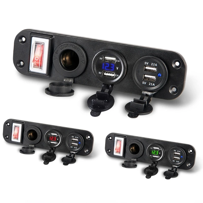 Free Shipping Free Shipping Car Boat Truck 4 Ports USB Charger Adapter 12V Power Socket LED Voltmeter Switch
Free Shipping Free Shipping Car Boat Truck 4 Ports USB Charger Adapter 12V Power Socket LED Voltmeter Switch