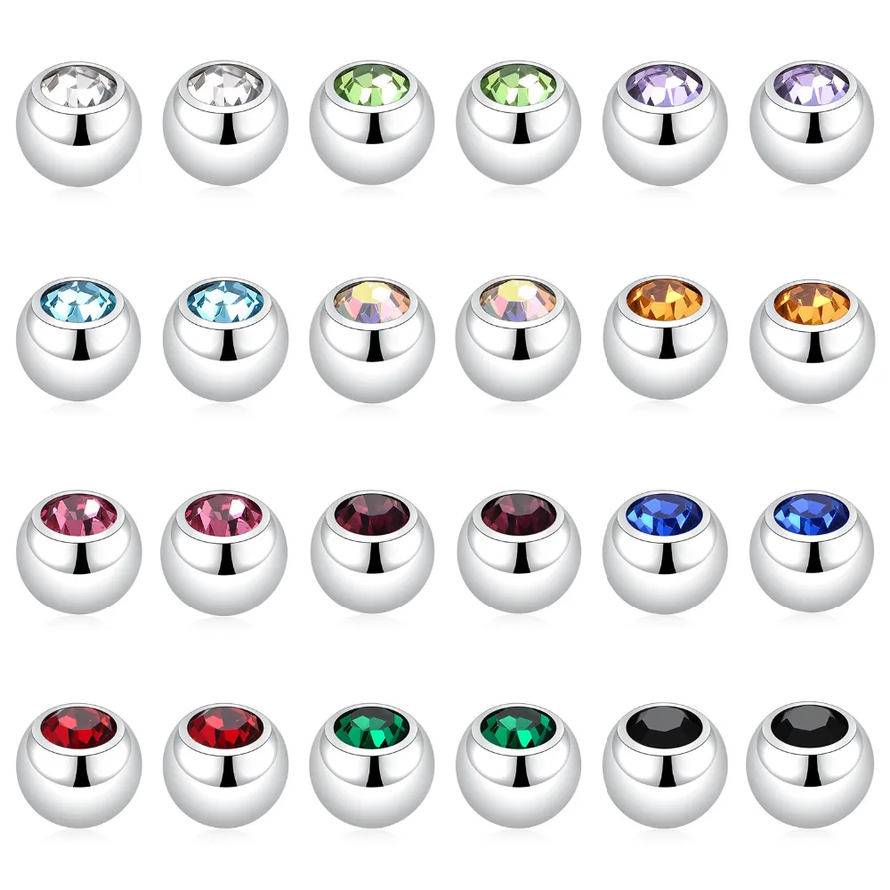 GAGABODY 14G 5mm Mix Color Replacement Balls Body Piercing Barbell Parts for Belly/Labret/ Nath/Tongue Ring/Earring Piercing
GAGABODY 14G 5mm Mix Color Replacement Balls Body Piercing Barbell Parts for Belly/Labret/ Nath/Tongue Ring/Earring Piercing
