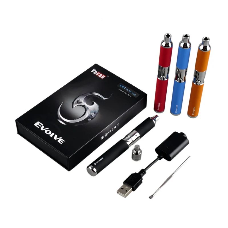 Yocan Evolve Vape Pen 650mah Mod Ego Thread Quartz Dual Coil Electronic Cigarette Kit Mod Evolve Vaporizer for Wax / Thick Oil
Yocan Evolve Vape Pen 650mah Mod Ego Thread Quartz Dual Coil Electronic Cigarette Kit Mod Evolve Vaporizer for Wax / Thick Oil