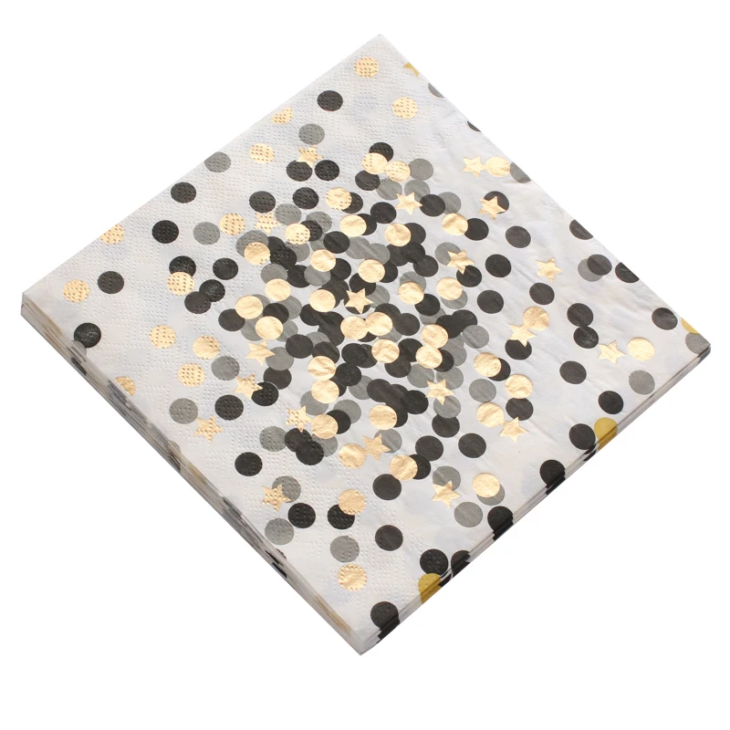 20pcs/set Black Gold Foil Dot Paper Napkin For Boy Girl Gender Reveal Party Tissue Napkin Decoration Serviettes 33*33cm
20pcs/set Black Gold Foil Dot Paper Napkin For Boy Girl Gender Reveal Party Tissue Napkin Decoration Serviettes 33*33cm