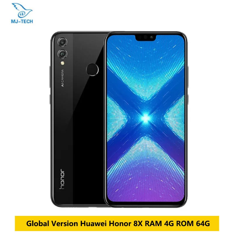 Глобальный Honor 8X Оперативная память 4G Встроенная 64G 6 5 дюймов android 8 1 смартфон 2 ГГц