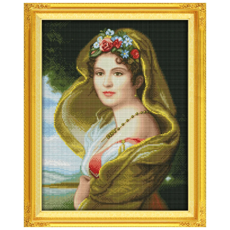 Oil Painting Girl Counted Cross Stitch 11CT 14CT Cross Stitch Sets Wholesale Chinese Cross-stitch Kits Embroidery Needlework
Oil Painting Girl Counted Cross Stitch 11CT 14CT Cross Stitch Sets Wholesale Chinese Cross-stitch Kits Embroidery Needlework