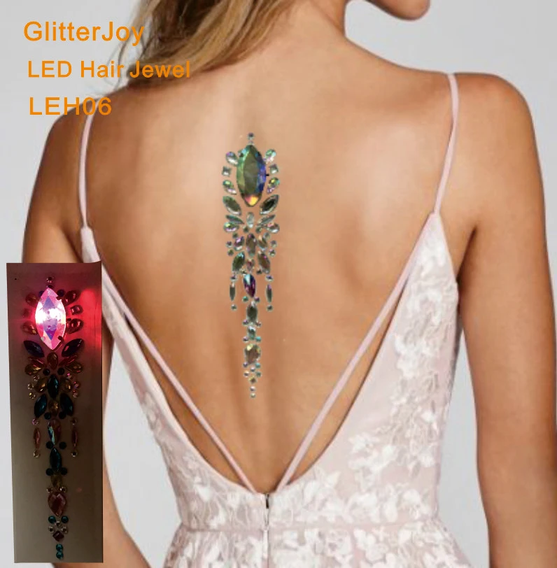 LEH06 1 PC LED Hair Body Jewelry Stick on Temporary Tattoo Sticker best Hair Accessories for festival Makeup Sticker
LEH06 1 PC LED Hair Body Jewelry Stick on Temporary Tattoo Sticker best Hair Accessories for festival Makeup Sticker