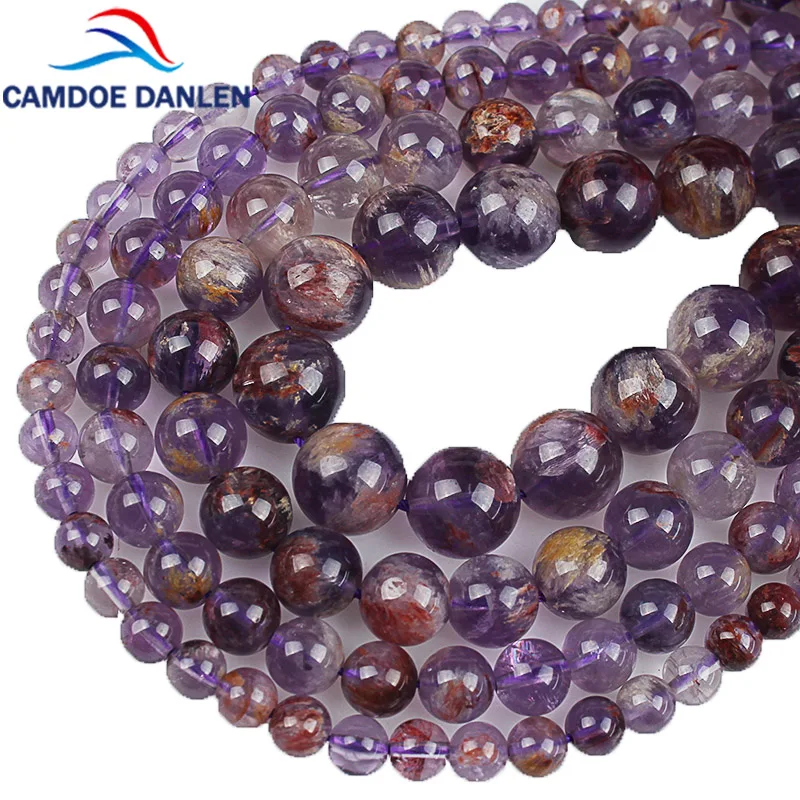 Natural Stone Multi-inclusions Crystal Beads Purple Ghost Crack Phantom Loose Beads 6/8/10/12MM Diy Beads For Jewelry Making
Natural Stone Multi-inclusions Crystal Beads Purple Ghost Crack Phantom Loose Beads 6/8/10/12MM Diy Beads For Jewelry Making
