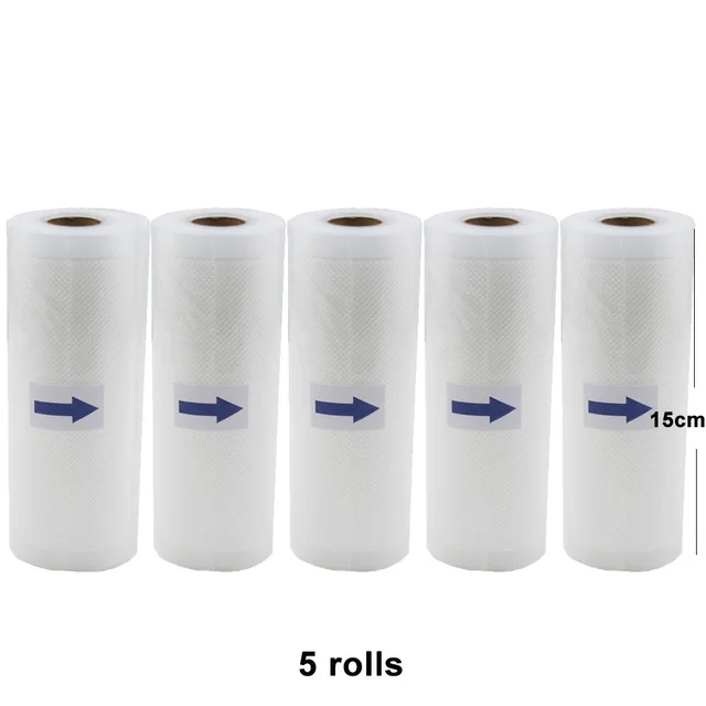 5 Rolls/Lot Vacuum bag Storage Bags Machine Film Sealer Vacuum Packing Food Fresh Long Keeping 15cm*500cm
5 Rolls/Lot Vacuum bag Storage Bags Machine Film Sealer Vacuum Packing Food Fresh Long Keeping 15cm*500cm
