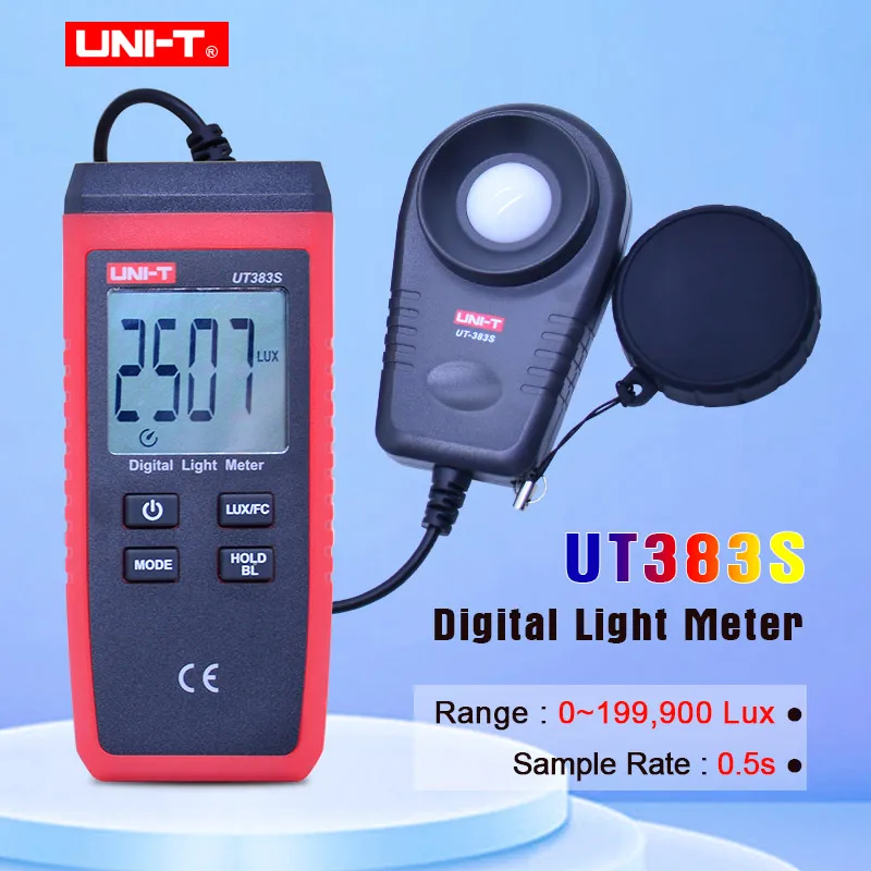 UNI-T UT383S Digital lux meter luxmeter 200000lux Luminance Lux Fc Test Max Min Illuminometers Photometer
UNI-T UT383S Digital lux meter luxmeter 200000lux Luminance Lux Fc Test Max Min Illuminometers Photometer