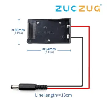 9V Battery Holder Case Storage Box with Cable 5.5*2.1mm DC Plug Black Plastic
9V Battery Holder Case Storage Box with Cable 5.5*2.1mm DC Plug Black Plastic
