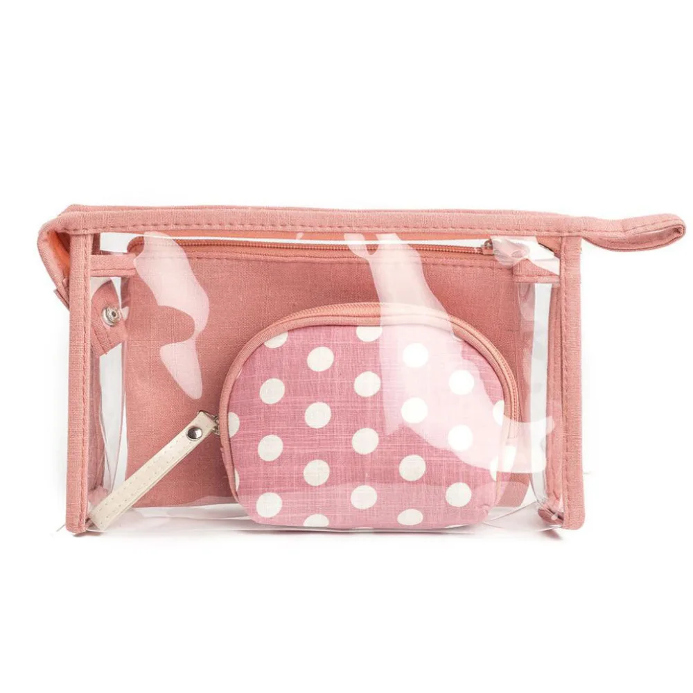 3Pcs Cosmetic Bags Women Clear PVC Bag Travel Organizer Make up Pouch Toiletry Kit Tools Wash Storage beauty vanity Makeup Cases
3Pcs Cosmetic Bags Women Clear PVC Bag Travel Organizer Make up Pouch Toiletry Kit Tools Wash Storage beauty vanity Makeup Cases