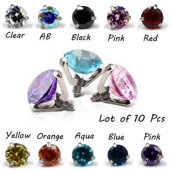 10Pcs Surgical Steel Micro Dermal Piercings Dermal Anchor Top Piercings Skin Diver Round CZ Crystal Top Piercing Body Jewelry
10Pcs Surgical Steel Micro Dermal Piercings Dermal Anchor Top Piercings Skin Diver Round CZ Crystal Top Piercing Body Jewelry