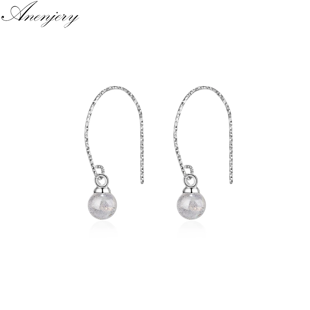 Anenjery New Hot Fashion Natural Moonstone Beads Earrings For Women Girl 925 Sterling Silver Jewelry S-E600
Anenjery New Hot Fashion Natural Moonstone Beads Earrings For Women Girl 925 Sterling Silver Jewelry S-E600