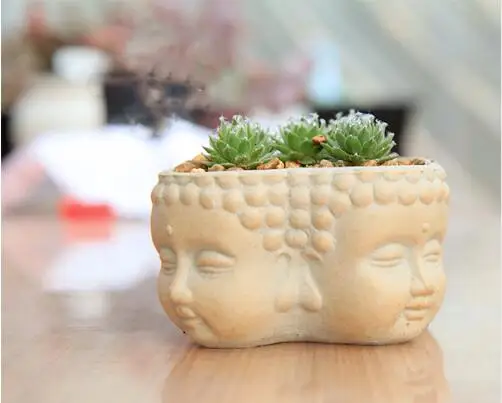 DIY украшения Будда дизайн плантатор силиконовые формы 3d для ваз кашпо из цемента