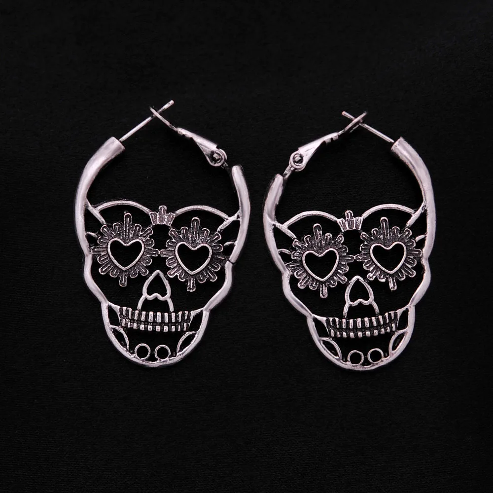 Crazy Feng Vintage Punk Style Silver Color Alloy Hoop Earring For Women Hollow Skeleton Loop Earring Statement Jewelry
Crazy Feng Vintage Punk Style Silver Color Alloy Hoop Earring For Women Hollow Skeleton Loop Earring Statement Jewelry