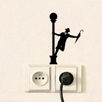16*11cm Men Umbrella Wall Sticker Street Lamp Removable Switch Sticker PVC Home Decoration Decals
16*11cm Men Umbrella Wall Sticker Street Lamp Removable Switch Sticker PVC Home Decoration Decals