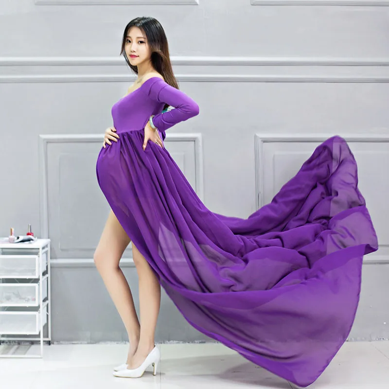 

Long Sleeve Maternity Dresses For Photo Shoot Pregnant Dress Pregnancy Dress Photography Vestidos Robe Grossesse Shooting Photo