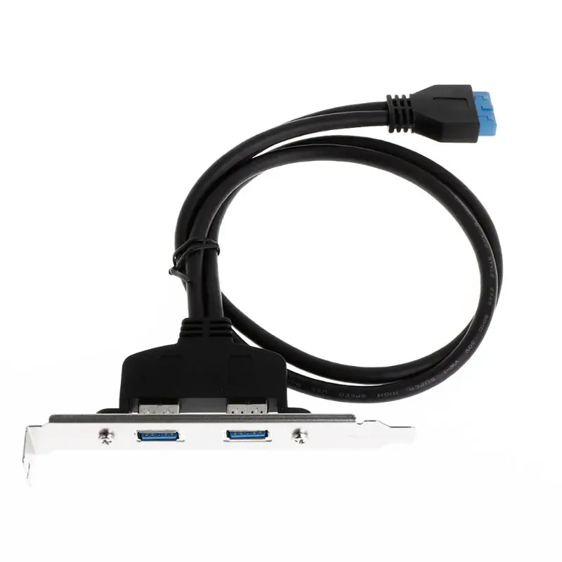 2-Port USB 3.0 Motherboard Rear Panel Expansion Bracket Host Adapter Cable Wire 50CM
2-Port USB 3.0 Motherboard Rear Panel Expansion Bracket Host Adapter Cable Wire 50CM