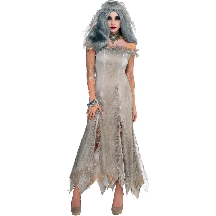 Halloween Scary Ghost Bride Fancy Dress Day of The Dead Holiday Costume Zombie Outfit
Halloween Scary Ghost Bride Fancy Dress Day of The Dead Holiday Costume Zombie Outfit