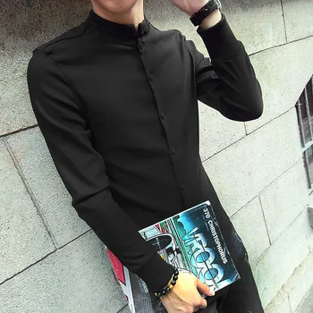 Spring Autumn Casual Men Cotton Shirt Long Sleeve Solid Stand Collar Leisure Shirts Men Clothes Slim Chinese Style Tunic Suit
Spring Autumn Casual Men Cotton Shirt Long Sleeve Solid Stand Collar Leisure Shirts Men Clothes Slim Chinese Style Tunic Suit