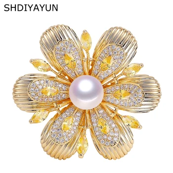 SHDIYAYUN 2019 Pearl Brooch For Women Guality Gold Flower Brooches Pins Natural Freshwater Pearl Fine Jewelry Accessories Gift
SHDIYAYUN 2019 Pearl Brooch For Women Guality Gold Flower Brooches Pins Natural Freshwater Pearl Fine Jewelry Accessories Gift