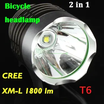 

1800 Lumen XM-L T6 LED Bicycle bike Headlamp HeadLight Lamp Flashlight Light With 6400mAh 8.4v battery & Charger