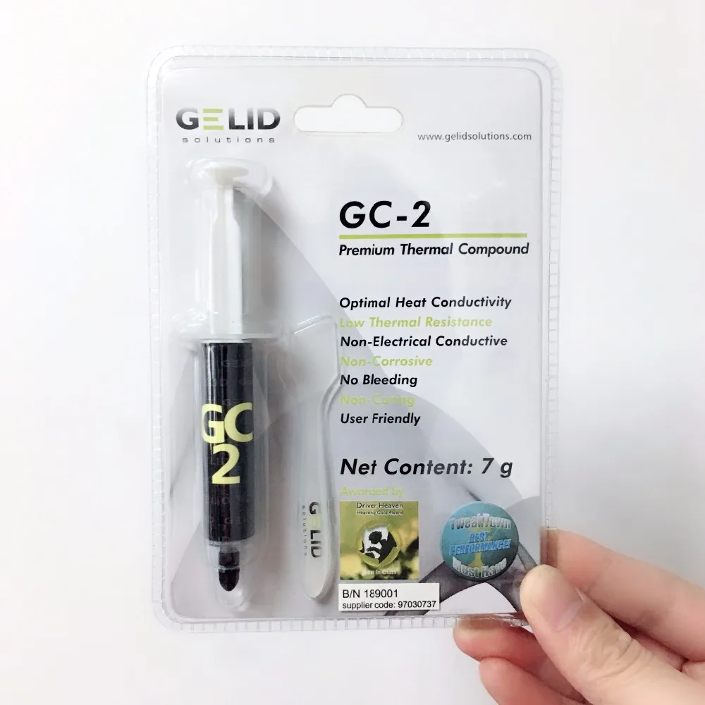 GELID GC2 Thermal Lubricant Paste Silicon Compounds Scrapers Processor Heatsink Processor GPU Cooling Silicone Fan Thermal Paste
GELID GC2 Thermal Lubricant Paste Silicon Compounds Scrapers Processor Heatsink Processor GPU Cooling Silicone Fan Thermal Paste