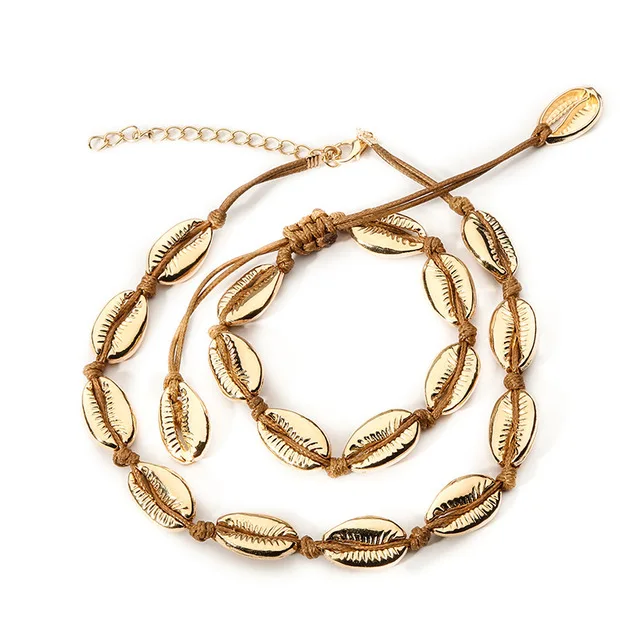 1set Seashells Collar Choker Necklace Women Natural Shells Bohemian Jewelry Choker Simple Bracelet for Woman Girls 8042
1set Seashells Collar Choker Necklace Women Natural Shells Bohemian Jewelry Choker Simple Bracelet for Woman Girls 8042