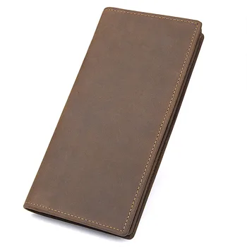 Genuine Crazy Horse Leather Men Wallets Long Brown RFID Blocking Fashion Male Purse Carteira Masculina with Coin Pocket #J8163
Genuine Crazy Horse Leather Men Wallets Long Brown RFID Blocking Fashion Male Purse Carteira Masculina with Coin Pocket #J8163