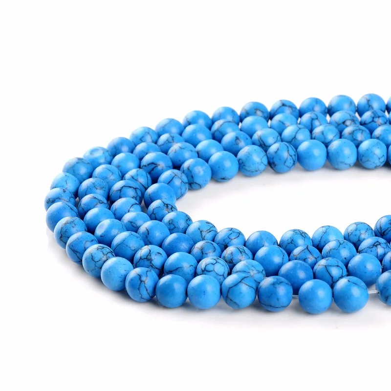 Natural Blue Turquoises Howlite Stone Beads Round Loose 15" Strand Size 4 6 8 10 12 14MM Beads for Jewelry Making DIY Bracelets
Natural Blue Turquoises Howlite Stone Beads Round Loose 15" Strand Size 4 6 8 10 12 14MM Beads for Jewelry Making DIY Bracelets