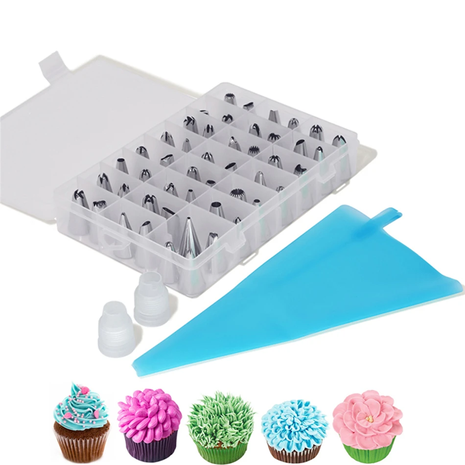 51pcs/set Dessert Decorators Silicone Icing Piping Cream Pastry Bag+48 Stainless Steel Nozzle Set DIY Cake Decorating Tips
51pcs/set Dessert Decorators Silicone Icing Piping Cream Pastry Bag+48 Stainless Steel Nozzle Set DIY Cake Decorating Tips