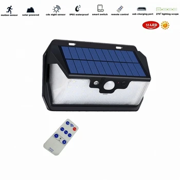 55 leds Solar Light remote control radar solar lamp adjustable brigtness Outdoor usb Garden Yard Emergency Security street wall
55 leds Solar Light remote control radar solar lamp adjustable brigtness Outdoor usb Garden Yard Emergency Security street wall