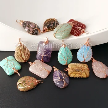 WT-P931 Beautiful Natural Rectangle purple cryst Tree Of Life Pendant,High Grade Handmade Wholesale stone Colorful Charm Pendant
WT-P931 Beautiful Natural Rectangle purple cryst Tree Of Life Pendant,High Grade Handmade Wholesale stone Colorful Charm Pendant