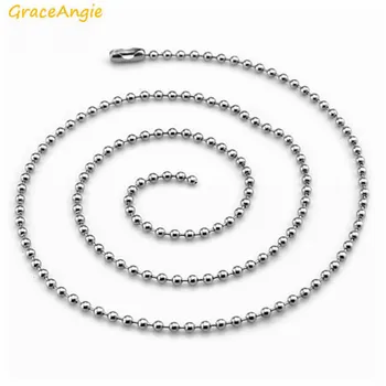 GraceAngie 10PCS/pack Wholesale Stainless Steel Bead Chain Necklace Handmade Findings 1.6-2mm Width 50 60 70cm Length Optional
GraceAngie 10PCS/pack Wholesale Stainless Steel Bead Chain Necklace Handmade Findings 1.6-2mm Width 50 60 70cm Length Optional
