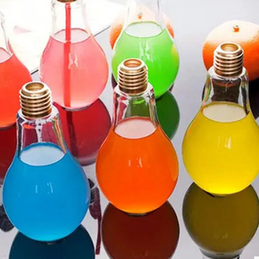 Creative Summer Bulb Water Bottle Brief Fashion Cute Milk Juice Light Bulb Shape Cup Leak-proof PlasticBottle Party Cups
Creative Summer Bulb Water Bottle Brief Fashion Cute Milk Juice Light Bulb Shape Cup Leak-proof PlasticBottle Party Cups