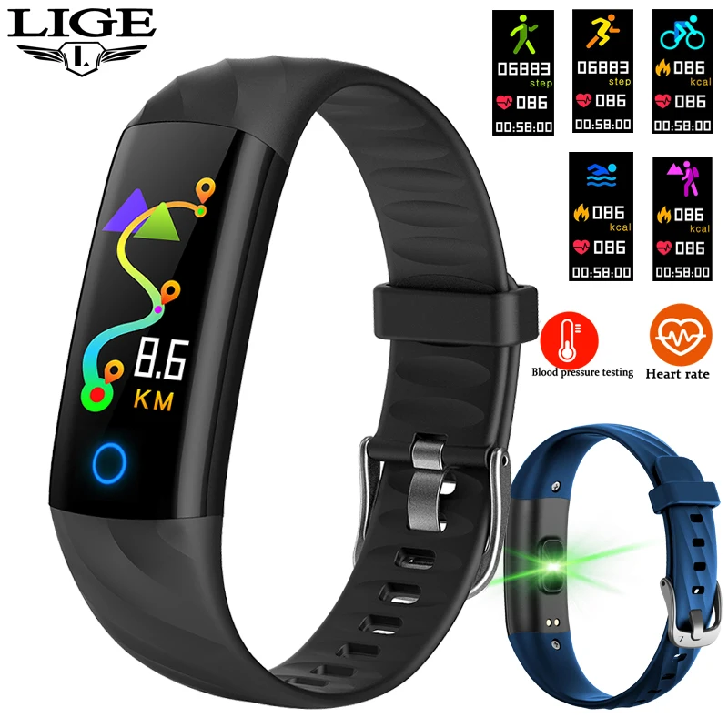 LIGE New Smart Bracelet Blood Pressure Heart Rate Monitor Fitness Tracker Smart Wristband Band Sport Watch for ios Android+Box
LIGE New Smart Bracelet Blood Pressure Heart Rate Monitor Fitness Tracker Smart Wristband Band Sport Watch for ios Android+Box