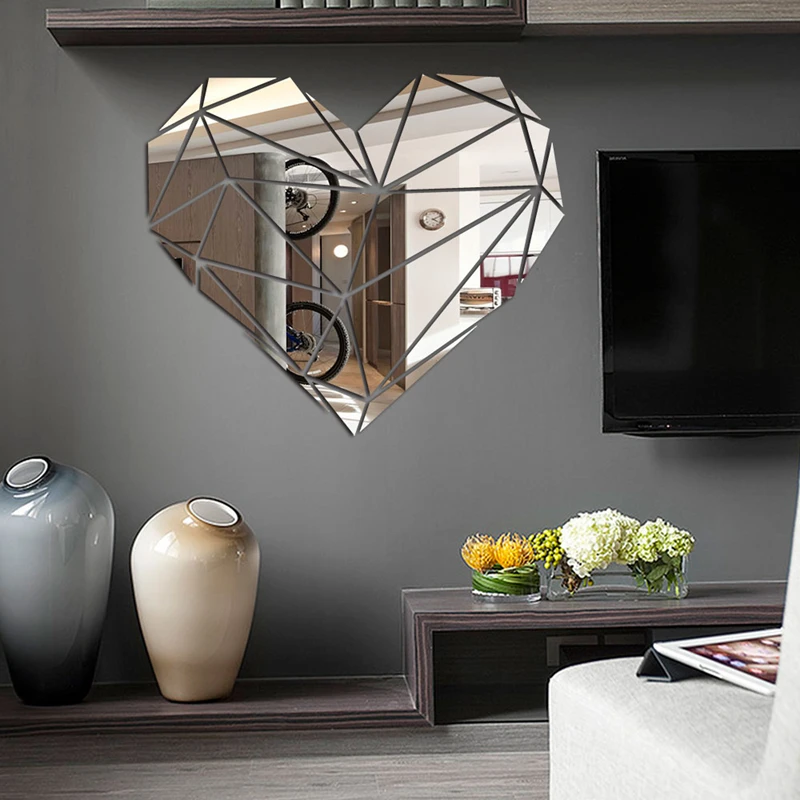 3D Mirror Wall Stickers Acrylic Sticker Love Heart Mirror Wall Stickers For Kids Room Living Room Bathroom DIY Home Decoration
3D Mirror Wall Stickers Acrylic Sticker Love Heart Mirror Wall Stickers For Kids Room Living Room Bathroom DIY Home Decoration