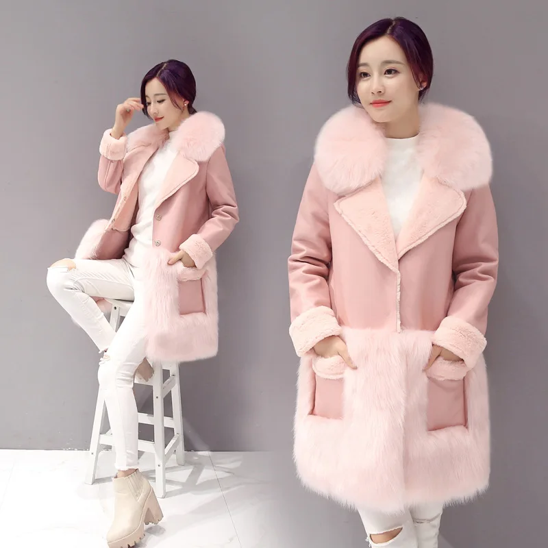 Faux lamb fur coat women thickening warm faux suede fur leather overcoat with fake fox fur collar 2017 new autumn
Faux lamb fur coat women thickening warm faux suede fur leather overcoat with fake fox fur collar 2017 new autumn