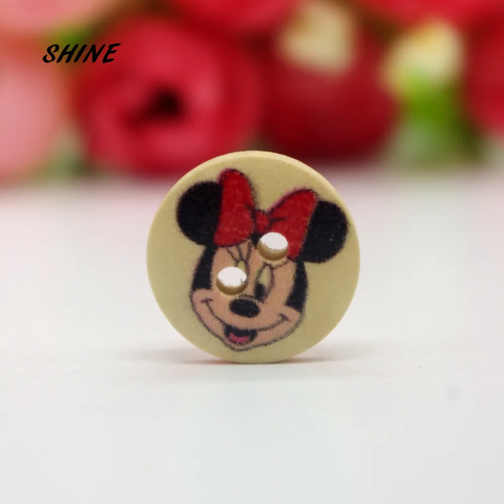 SHINE Wooden Sewing Buttons Scrapbooking Round Two Holes Minnie Pattern 15mm Dia. 50PCs Costura Botones Decorate bottoni botoes
SHINE Wooden Sewing Buttons Scrapbooking Round Two Holes Minnie Pattern 15mm Dia. 50PCs Costura Botones Decorate bottoni botoes