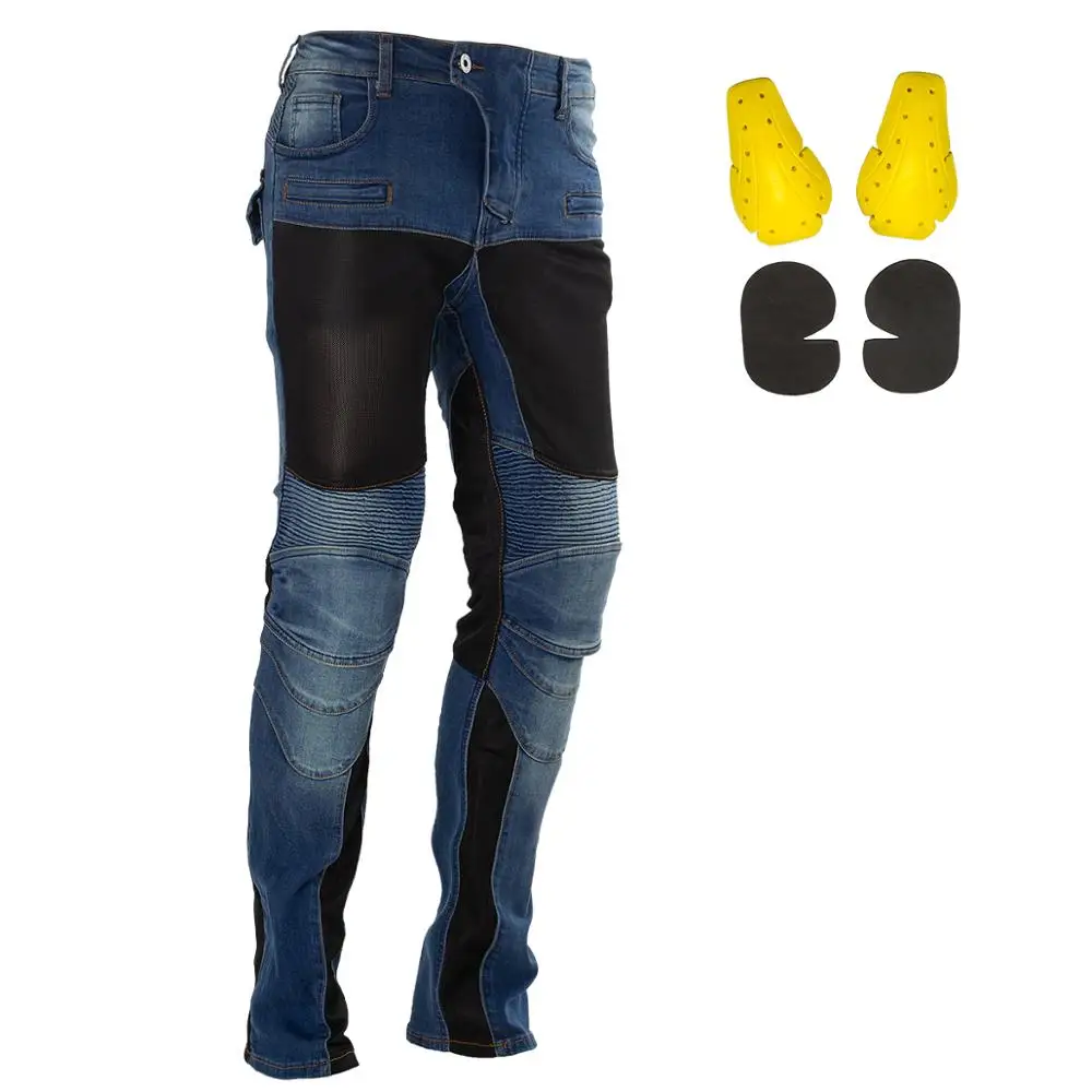 Summer Men Motorcycle Riding Pants Moto pantalon Jeans Protective Pants Motocross Racing Denim Jeans with 4 X Knee Hip Pads
Summer Men Motorcycle Riding Pants Moto pantalon Jeans Protective Pants Motocross Racing Denim Jeans with 4 X Knee Hip Pads