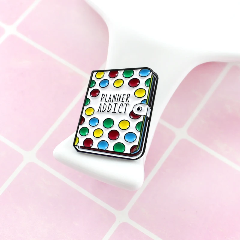 Lovely colored wavy dot notebook Enamel Brooch planner addictive Book pin badge literary enthusiast children's jewelry
Lovely colored wavy dot notebook Enamel Brooch planner addictive Book pin badge literary enthusiast children's jewelry